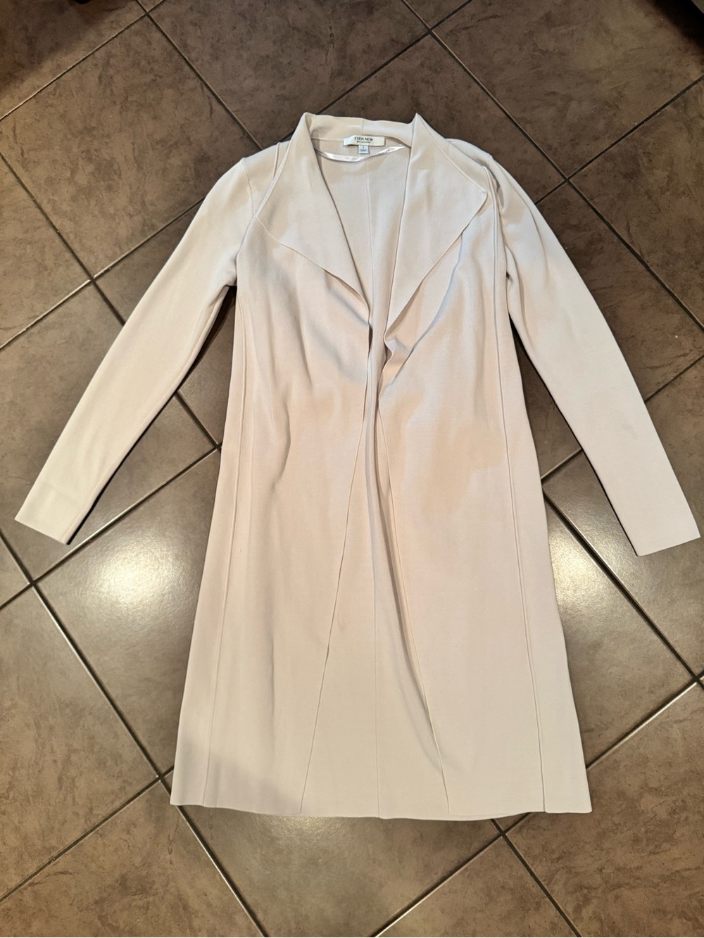 Ever New Light Gray Long Sleeve Drape Front Tie Up Cardigan